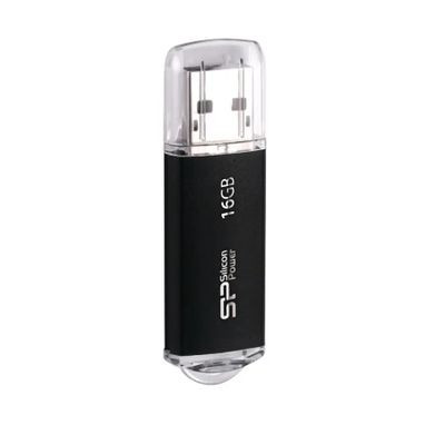 Флешка USB Silicon Power Ultima II-I Series 16ГБ, USB2.0, черный [sp016gbuf2m01v1k]