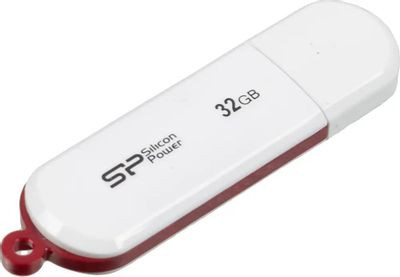 Флешка USB Silicon Power LuxMini 320 32ГБ, USB2.0, белый [sp032gbuf2320v1w]