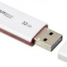 Флешка USB Silicon Power LuxMini 320 32ГБ, USB2.0, белый [sp032gbuf2320v1w]