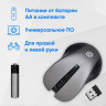 Мышь Oklick 545MW, оптическая, беспроводная, USB, черный и серый [368629]