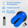 Мышь Oklick 545MW, оптическая, беспроводная, USB, черный и синий [368630]