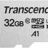 Карта памяти microSDHC UHS-I U1 Transcend 32 ГБ, 100 МБ/с, Class 10, TS32GUSD300S, 1 шт., без адаптера