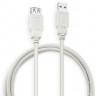 Кабель-удлинитель USB2.0 Buro Reversible, USB A(m) - USB A(f), 1.8м, серый