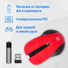 Мышь Oklick 545MW, оптическая, беспроводная, USB, черный и красный [368631]