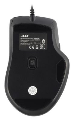 Мышь Acer OMW130, оптическая, проводная, USB, черный [zl.mceee.00j]