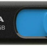 Флешка USB A-Data DashDrive UV128 256ГБ, USB3.0, черный и синий [auv128-256g-rbe]