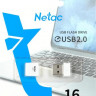Флешка USB NETAC U116 16ГБ, USB2.0, белый [nt03u116n-016g-20wh]
