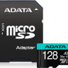 Карта памяти microSDXC UHS-I U3 A-Data Premier Pro 128 ГБ, 100 МБ/с, Class 10, AUSDX128GUI3V30SA2-RA1, 1 шт., переходник SD