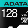 Карта памяти microSDXC UHS-I U3 A-Data Premier Pro 128 ГБ, 100 МБ/с, Class 10, AUSDX128GUI3V30SA2-RA1, 1 шт., переходник SD