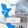 Флешка USB NETAC U185 16ГБ, USB2.0, белый [nt03u185n-016g-20wh]