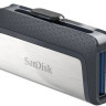Флешка USB Sandisk Ultra Dual Drive 256ГБ, USB3.0, серый и черный [sdddc2-256g-g46]