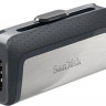 Флешка USB Sandisk Ultra Dual Drive 256ГБ, USB3.0, серый и черный [sdddc2-256g-g46]