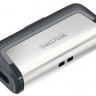 Флешка USB Sandisk Ultra Dual Drive 256ГБ, USB3.0, серый и черный [sdddc2-256g-g46]