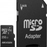 Карта памяти microSDXC Hikvision C1 256 ГБ, 92 МБ/с, Class 10, HS-TF-C1(STD)/256G/Adapter, 1 шт., переходник SD