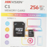 Карта памяти microSDXC Hikvision C1 256 ГБ, 92 МБ/с, Class 10, HS-TF-C1(STD)/256G/Adapter, 1 шт., переходник SD