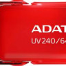 Флешка USB A-Data UV240 64ГБ, USB2.0, красный [auv240-64g-rrd]