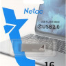 Флешка USB NETAC U326 16ГБ, USB2.0, серебристый [nt03u326n-016g-20pn]