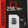 Карта памяти microSDXC Hikvision C1 256 ГБ, 92 МБ/с, Class 10, HS-TF-C1(STD)/256G/ZAZ01X00/OD, 1 шт., без адаптера