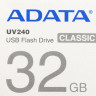 Флешка USB A-Data UV240 32ГБ, USB2.0, белый и голубой [auv240-32g-rwh]