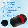 Мышь Oklick 310MW, оптическая, беспроводная, USB, черный и красный [1869093]
