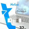 Флешка USB NETAC U116 32ГБ, USB2.0, белый [nt03u116n-032g-20wh]