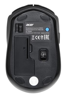 Мышь Acer OMR050, оптическая, беспроводная, USB, черный [zl.mceee.00b]