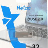 Флешка USB NETAC U326 32ГБ, USB2.0, серебристый [nt03u326n-032g-20pn]
