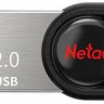 Флешка USB NETAC UM2 32ГБ, USB2.0, серебристый и черный [nt03um2n-032g-20bk]