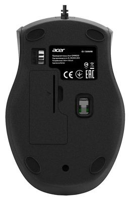 Мышь Acer OMW020, оптическая, проводная, USB, черный [zl.mceee.004]