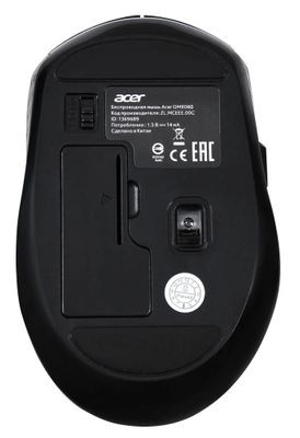 Мышь Acer OMR060, оптическая, беспроводная, USB, черный [zl.mceee.00c]