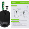 Мышь Acer OMR020, оптическая, беспроводная, USB, черный [zl.mceee.006]