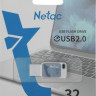 Флешка USB NETAC UA31 32ГБ, USB2.0, синий [nt03ua31n-032g-20bl]