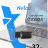 Флешка USB NETAC U197 32ГБ, USB2.0, черный и красный [nt03u197n-032g-20bk]