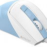 Мышь A4TECH Fstyler FM45S Air, оптическая, проводная, USB, голубой и белый [fm45s air usb (lcy blue)]
