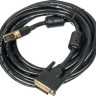 Кабель DVI NingBo DVI-D Dual Link (m) - DVI-D Dual Link (m), ферритовый фильтр , круглое, 5м, черный