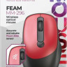 Мышь Defender Feam MM-296, оптическая, беспроводная, USB, красный [52299]