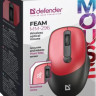 Мышь Defender Feam MM-296, оптическая, беспроводная, USB, красный [52299]
