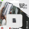 Карта памяти microSDXC UHS-I U3 Kingston Canvas Select Plus 512 ГБ, 100 МБ/с, SDCS2/512GBSP, 1 шт., без адаптера