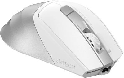 Мышь A4TECH Fstyler FB45CS Air, оптическая, беспроводная, USB, белый и серебристый [fb45cs air usb (silver white)]