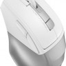 Мышь A4TECH Fstyler FB45CS Air, оптическая, беспроводная, USB, белый и серебристый [fb45cs air usb (silver white)]