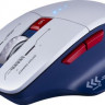 Мышь Defender Tisa GM-126, игровая, оптическая, беспроводная, USB, белый и синий [52126]