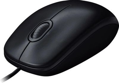 Мышь Logitech M100, оптическая, проводная, USB, черный [910-006765]