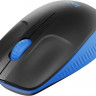 Мышь Logitech M191, оптическая, беспроводная, USB, черный и синий [910-005909]