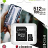 Карта памяти microSDXC UHS-I U3 Kingston Canvas Select Plus 512 ГБ, 100 МБ/с, SDCS2/512GB, 1 шт., переходник SD