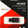 Флешка USB Hikvision M200R 16ГБ, USB2.0, черный [hs-usb-m200r/16g]