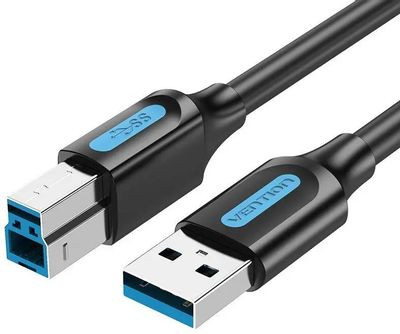 Кабель USB3.0 VENTION COOBG, USB 3.0 A(m) - USB 3.0 B (m), круглое, 1.5м