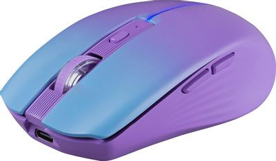 Мышь Defender Mystery MM-301, игровая, оптическая, беспроводная, USB, фиолетовый [52301]
