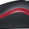 Мышь Logitech M185, оптическая, беспроводная, USB, черный и красный [910-002237]