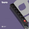 Сетевой фильтр Buro 500UNH-5-BG, 5м, черный/серый