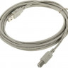 Кабель USB2.0 USB A(m) - USB B(m), 3м, серый